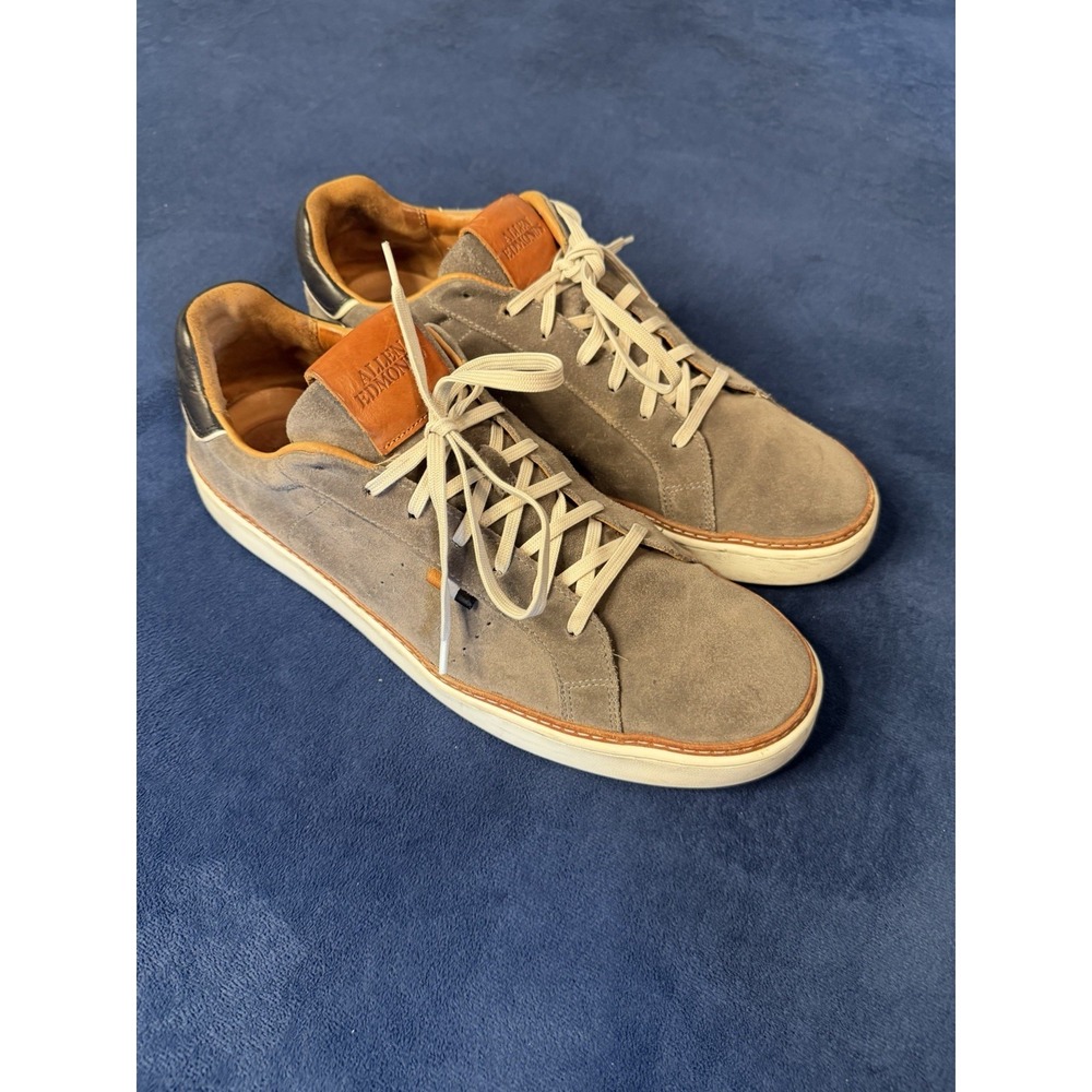 Allen Edmonds "ALPHA" Lace-up Suede Men's Casual Sneakers Grey Size 13D PREOWNED